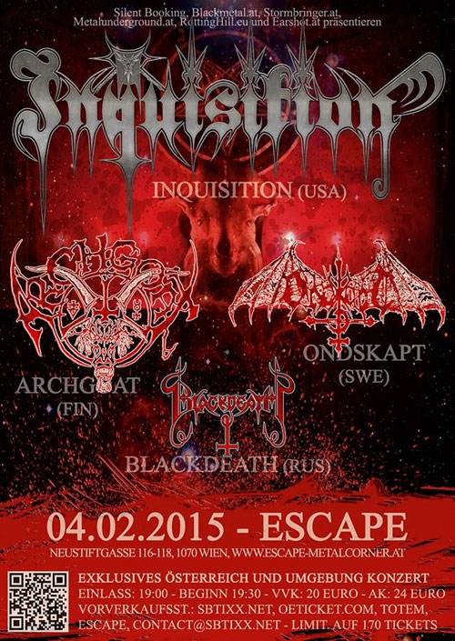 Inquisition, Archgoat, Ondskapt, Blackdeath