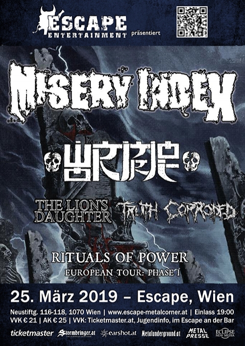 Misery Index, Wormrot, The Lion´s Daughter, Truth Corroded